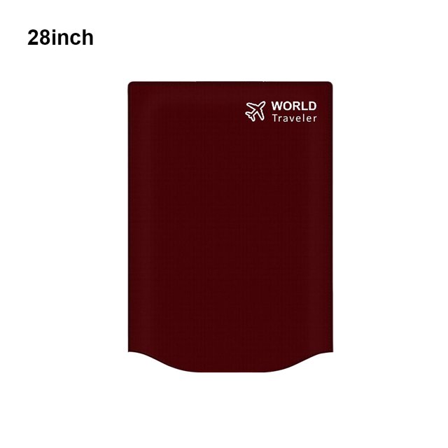 pitrice Non-woven Travel Luggage Cover Dustproof Stylish Sticker Type Detachable Simple Style Suitcase Bag Protector Guard Wine Red 28inch
