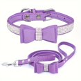 thumbnail image 1 of CNKOO 2pcs Sparkling Rhinestone Dog Collar & Leash Set for Small & Medium Dogs  Cute Bow Tie Collar with Escape-Proof Rope, 1 of 7