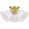 thumbnail image 1 of Livex Lighting 1358-02 Essex Support de Plafond 3 Lumières, Laiton Poli, 1 of 5