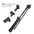 thumbnail image 3 of 4 Packs Microphone Boom Arm Stand Dual Mic Clips Adjustable Tripod Phone Holder, 3 of 11