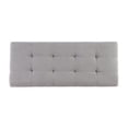 thumbnail image 4 of Linon Carmen Pouf de Rangement pour Chaussures Rembourré et Capitonné en Microfibre Grise, 4 of 13