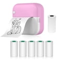 thumbnail image 1 of Imprimante Mini Portable Compacte 57 mm M3 - Impression Thermique 200 Dpi pour Notes, Images, Pages Web et Textes - Rose avec 1 Rouleau de Papier Thermique et 5 Rouleaux de Papier Adhésif Inclus, 1 of 6