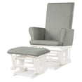 thumbnail image 1 of Gymax Glider and Ottoman Cushion Set Wooden Baby Nursery Rocking Chair Grey, 1 of 10
