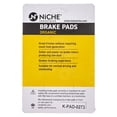 thumbnail image 4 of Niche Complete Organic Brake Pad Set for Yamaha FZ6R MK1002481, 4 of 8