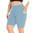 thumbnail image 4 of Wlynlyn Plus Size Biker Shorts for Women High Waisted Compression Yoga Tights Quick Dry Workout Shorts, 4 of 6