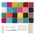 thumbnail image 1 of KLKCMS Glass Seed Beads Assorted Small Beads for DIY Jewelry Making Kit Crafts 3000pcs 3000pcs 4mm, 1 of 9