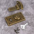 thumbnail image 3 of Wooden Box Hasp Buckle, Furniture Accessories 2Pcs Durable Retro Design Fastener, Easy Install for Antique Wooden Boxes Gift Boxes Tool Boxes Jewelry Boxes, 3 of 8