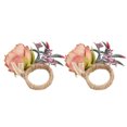 thumbnail image 4 of Sonew 2Pcs Innovative Napkin Buckle Simulation Flower Napkin loop Holder for Hotel Restaurant,Napkin Supplies, 4 of 8