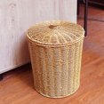 thumbnail image 4 of Raindrops Recycle Bin with Lid Trash Can Khaki PP Round Homeowners 1Pack, 4 of 8