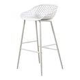thumbnail image 2 of Moe's Home Collection Piazza Tabouret de Bar d'Extérieur Blanc - Ensemble de Deux, 2 of 8