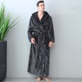 thumbnail image 1 of Mens Luxury Robe Hooded Big and Tall - Long Plush Fleece Bath Robe with Hood and Pockets- Gift Men and Teens, 1 of 5