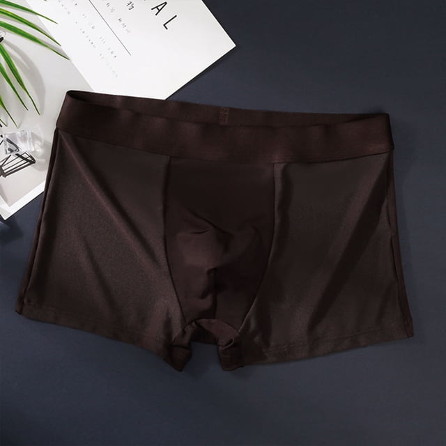 DPTALR Ice Silk Thin Style Traceless Boxers Business Breathable Men's Summer Comfortable Boxers