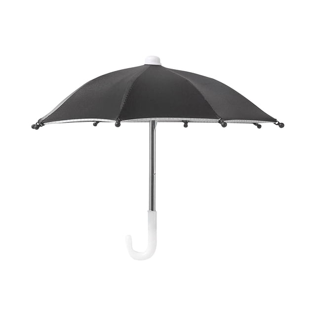Mini Motorcycle Phone Umbrella - UPF 50+ Sunshade with Powerful Suction Cup, 27cm Diameter, UV/Heat Protection for Smartphones & Tablets - Cute Toy Design, Waterproof Polyester Fabric, Metal Frame