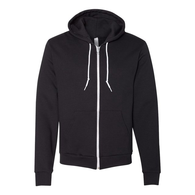American Apparel Flex Fleece Unisex Full-Zip Hoodie, S, Black