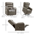 thumbnail image 3 of HOMCOM Power Lift Recliner Chair for Elderly Reclining Chair with Pockets, 3 of 10