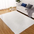 thumbnail image 1 of GlowSol 8x10 Shag Area Rug Modern Indoor Plush Fluffy Rugs Extra Soft and Comfy Shaggy Carpet Rugs for Bedroom Living Room Dorm, White, 1 of 5