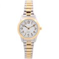 thumbnail image 1 of Women’s Two-Tone Quartz Watch with White Dial and Gold Bezel, 1 of 2