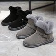 thumbnail image 4 of Coofit Women Winter Boots Simple - Faux Fur Cuff Decorative Snow Boots Ankle Booties, 4 of 10