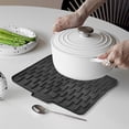 thumbnail image 4 of Silicone Kitchen Placemat, Modern Design, Easy Cleaning, Dry-Wet Separation, Anti-Slip Suction Cups, for Dining, 4 of 6