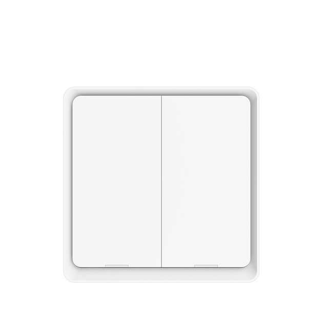 Wireless Scene Switch Button Smart Switch Wall Plate Battery-Powered Tuya/Smart Life App Remote Control for Smart Home Devices (Requires ZigBee Hub), White 2-Pack