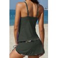 thumbnail image 3 of Tankini Vert Camouflage Uni à Lanières avec Cordon de Serrage pour Femmes, 3 of 3
