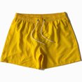 thumbnail image 5 of Plebaso Men's Beach Shorts Lightweight Casual Shorts Solid Color Drawstring Summer Shorts with Pockets, 5 of 5
