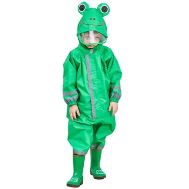 Vaidha Children's Rain-Proof and Breathable Hooded Raincoat With Reflector