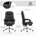 thumbnail image 2 of CoSoTower Massage Office Chair, Reclining Computer Chair with Adjustable Height and Footrest, Black, 2 of 7