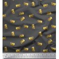 thumbnail image 1 of Soimoi Gray Cotton Duck Fabric OMG Text Decor Fabric Printed Yard 42 Inch Wide, 1 of 1