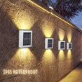 thumbnail image 3 of 2PCS Solar Wall Light Outdoor LED Solar Stair Light UP and Down Illuminate Light Auto ON/OFF Solar Fence Light, 3 of 10