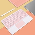 thumbnail image 1 of HLONK Bluetooth Keyboard  Round Cap Design  Portable Wireless Keyboard with Touchpad for Android  PC  Tablet | Electronic Accessories Sale for Your Happy Life(Pink), 1 of 5