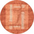 thumbnail image 1 of Ahgly Company Tapis d'Intérieur Ronds Abstraits Orange Rouge Abstraits pour Aire, 6 Pieds Rond, 1 of 6