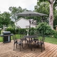 thumbnail image 2 of Outsunny Ensemble de Salle à Manger d'Extérieur 5 Pcs, Table et Chaises de Patio, Brun, 2 of 10