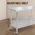 thumbnail image 4 of BeesClover Stainless Steel Table for Prep & Work with Backsplash, Kitchen Heavy Duty Table with Adjustable Under Shelf and Foot for Restaurant, Home and Hotel, 4 of 6