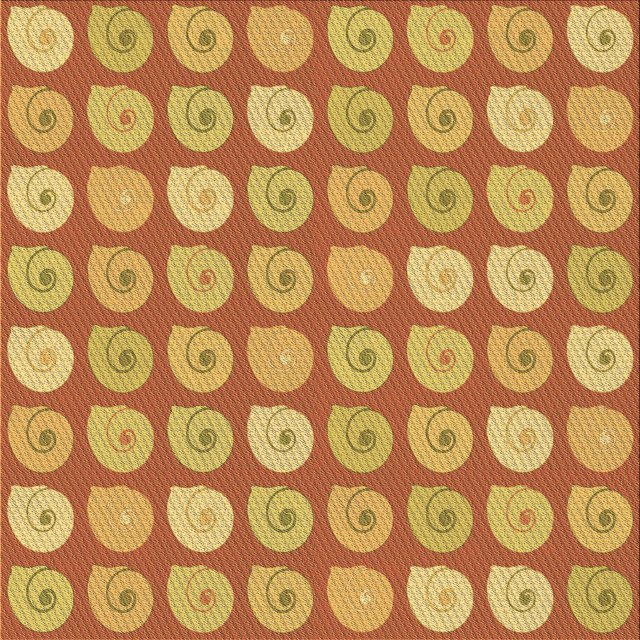 Ahgly Company Machine Washable Indoor Square Transitional Orange Red Orange Area Rugs, 5' Square