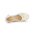 thumbnail image 4 of BLISSFUL STEP Sandales Compensées Espadrilles à Talon Compensé pour Femmes Vert 5,5, 4 of 7