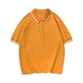thumbnail image 3 of Chemises Garçons Manches Courtes Décontracté Polo Uni Jaune 11-12 Ans, 3 of 8