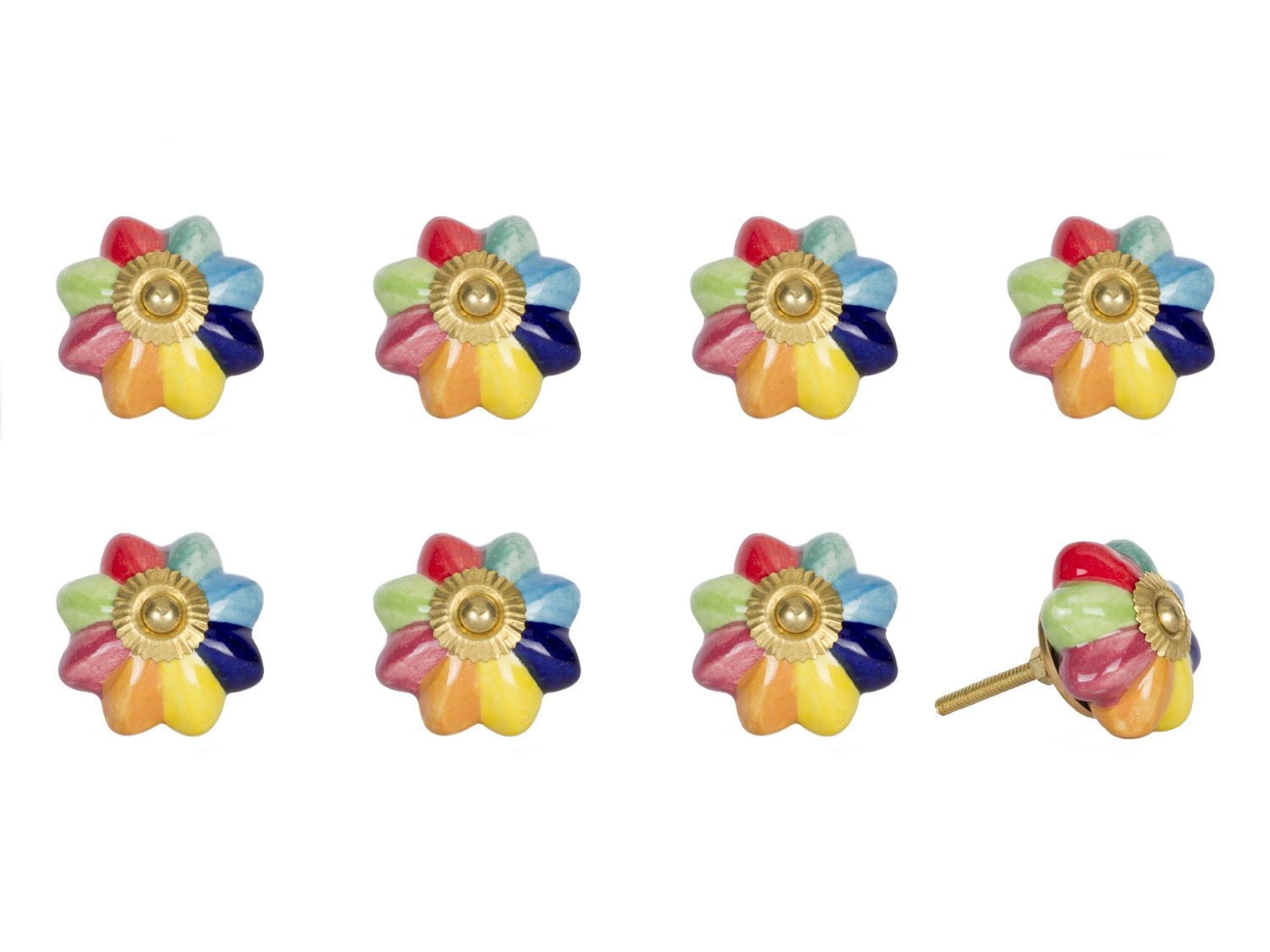 KNOB-IT VINTAGE HANDPAINTED CERAMIC KNOBS (8 Pack) K000001