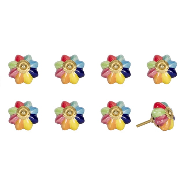 KNOB-IT VINTAGE HANDPAINTED CERAMIC KNOBS (8 Pack) K000001