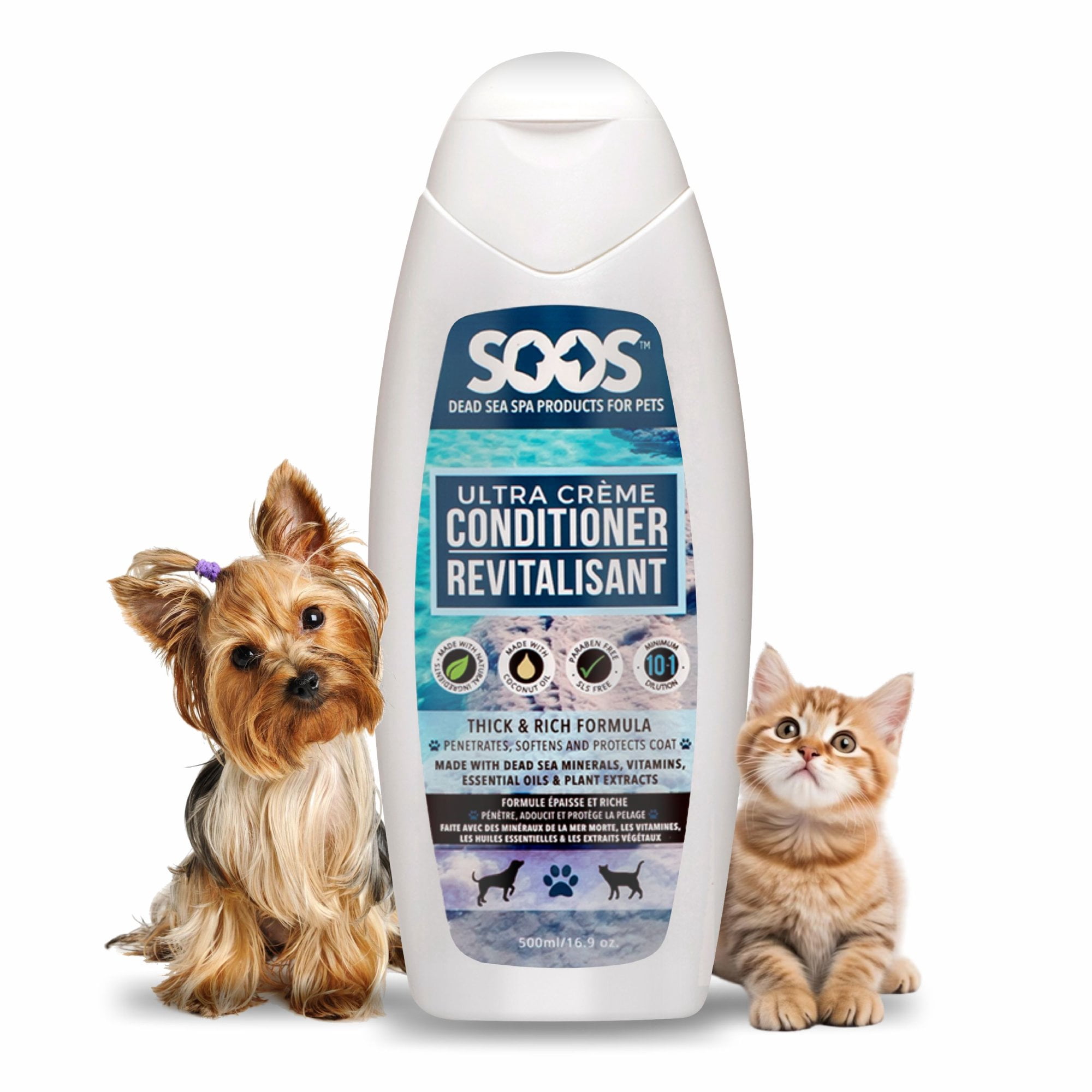 Natural Dead Sea Ultra Crème Pet Conditioner For Dogs & Cats - Soos Pets