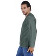 thumbnail image 4 of Atasi Kurta à Manches Longues pour Hommes en Coton Slub Uni à Col Rond Chemise Ethnique-6994, 4 of 7