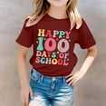 thumbnail image 2 of MEZZALL T-Shirts Imprimés pour Enfants Saison Scolaire Col Rond T-Shirt à Manches Courtes pour Garçons Filles Tee Hauts Mignon, 6-7 Ans, 2 of 4