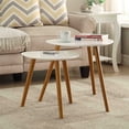 thumbnail image 5 of Convenience Concepts Oslo Nesting End Tables, White / Natural, 5 of 5