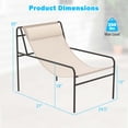 thumbnail image 3 of Costway 2PCS Patio Sling Lounge Chair with Removable Headrest Pillow Breathable Seat Porch, 3 of 8