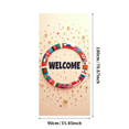 thumbnail image 1 of Welcome Banner with International Flags Circular Design Background Event Decoration Party Supplies Global Conference Backdrop Indoor Outdoor Display, 1 of 4
