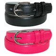 thumbnail image 1 of CTM® Ceinture Habillée en Cuir de Base pour Enfant (Lot de 2 Couleurs), 1 of 3