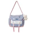 thumbnail image 1 of Fashion Student Tutorial Bag Kawaii Women Large Shoulder Messenger Bag (Blue), 1 of 10