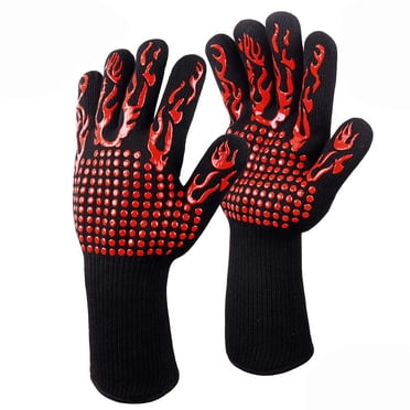 1 Paire de Gants de Cuisson pour Barbecue Résistants à la Chaleur Extrême pour Soudure au Four