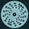 thumbnail image 1 of Ahgly Company Tapis d'Intérieur Lavable en Machine Carré Transitionnel Vert Sarcelle Profond, 7 Pieds Carré, 1 of 7