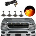 thumbnail image 2 of 4 Pcs Grille avant Fumée Lumières DEL Style Raptor pour Ram 1500 Exporté dans le Monde, 2 of 5